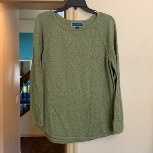 Karen Scott - M heather moss green sweater